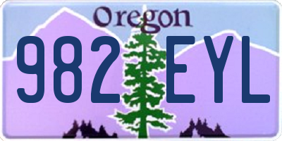 OR license plate 982EYL