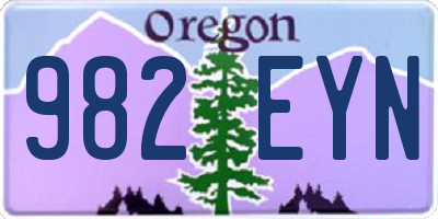OR license plate 982EYN