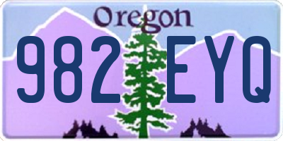 OR license plate 982EYQ