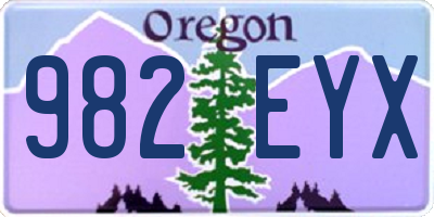 OR license plate 982EYX