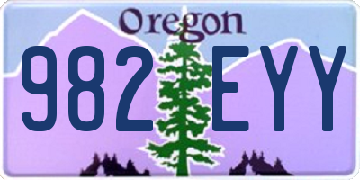 OR license plate 982EYY