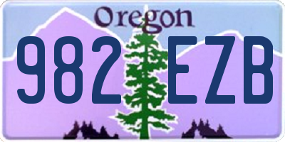 OR license plate 982EZB