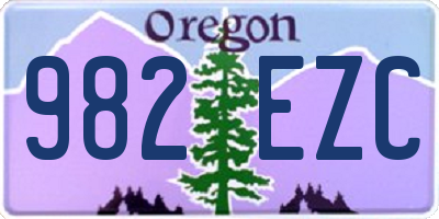 OR license plate 982EZC