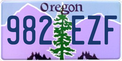 OR license plate 982EZF