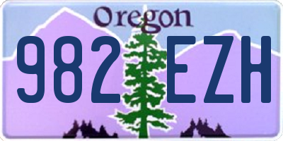 OR license plate 982EZH