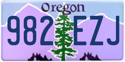 OR license plate 982EZJ