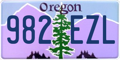 OR license plate 982EZL