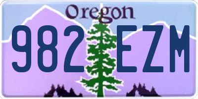 OR license plate 982EZM