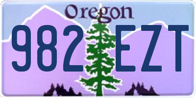 OR license plate 982EZT