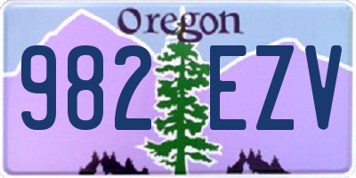 OR license plate 982EZV