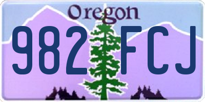 OR license plate 982FCJ