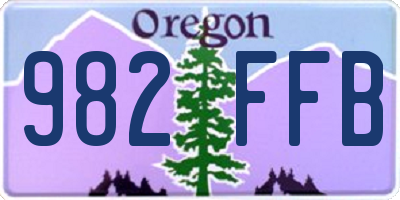 OR license plate 982FFB