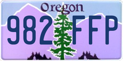 OR license plate 982FFP