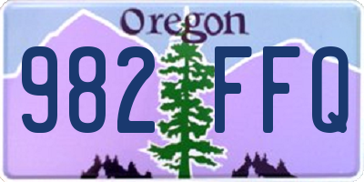 OR license plate 982FFQ