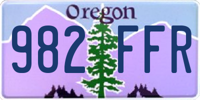 OR license plate 982FFR
