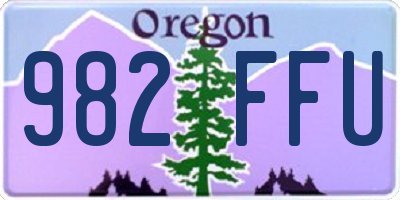 OR license plate 982FFU