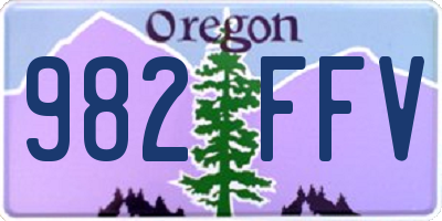 OR license plate 982FFV