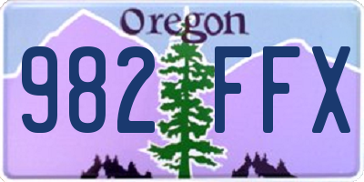 OR license plate 982FFX