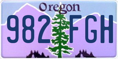 OR license plate 982FGH