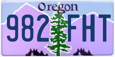 OR license plate 982FHT