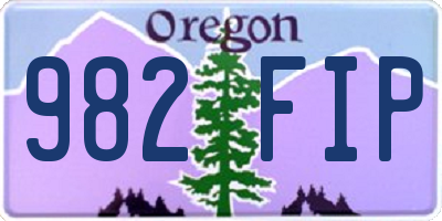 OR license plate 982FIP