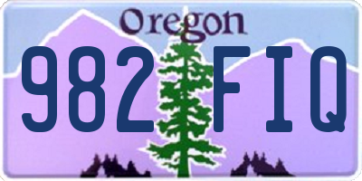 OR license plate 982FIQ