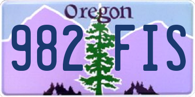 OR license plate 982FIS