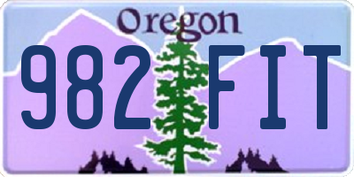 OR license plate 982FIT