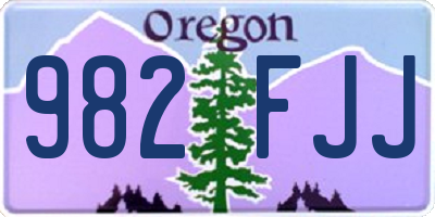 OR license plate 982FJJ