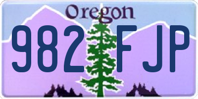 OR license plate 982FJP