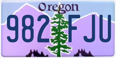 OR license plate 982FJU