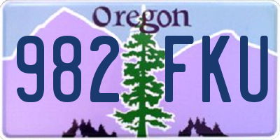 OR license plate 982FKU