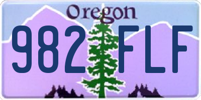 OR license plate 982FLF
