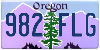 OR license plate 982FLG