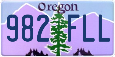 OR license plate 982FLL