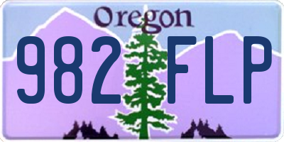 OR license plate 982FLP