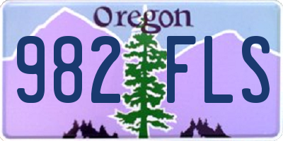 OR license plate 982FLS