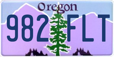 OR license plate 982FLT