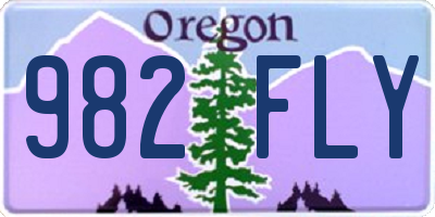 OR license plate 982FLY