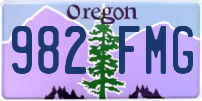 OR license plate 982FMG