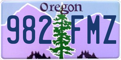 OR license plate 982FMZ