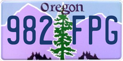 OR license plate 982FPG