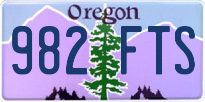 OR license plate 982FTS