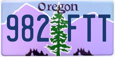 OR license plate 982FTT