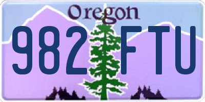 OR license plate 982FTU