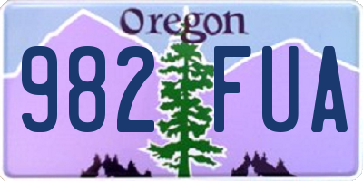 OR license plate 982FUA