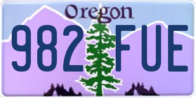 OR license plate 982FUE