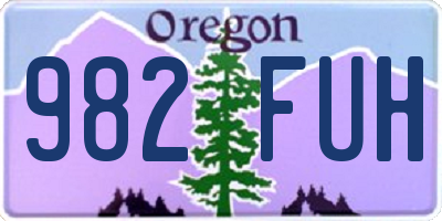 OR license plate 982FUH