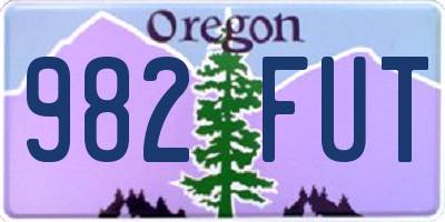 OR license plate 982FUT