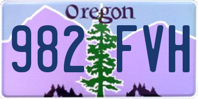 OR license plate 982FVH